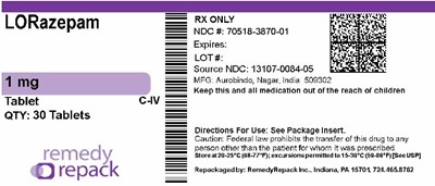 Mm2 (Lorazepam 1mg 70518 3870 01)